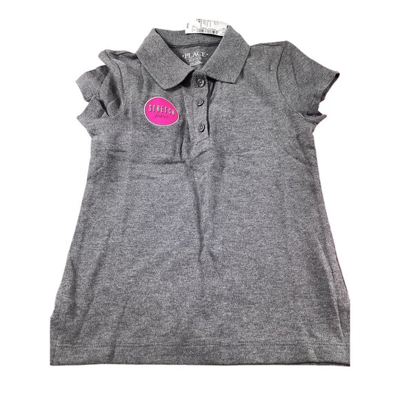 Set Of 2 Childrens Place Girls Polo Shirts Red & Gray Size S School Uniform NWT - Picture 3 of 6